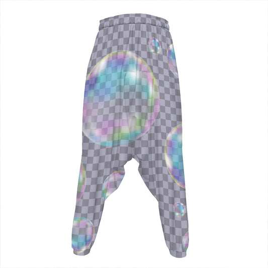 Colorful Soap Bubble Print Hammer Pants