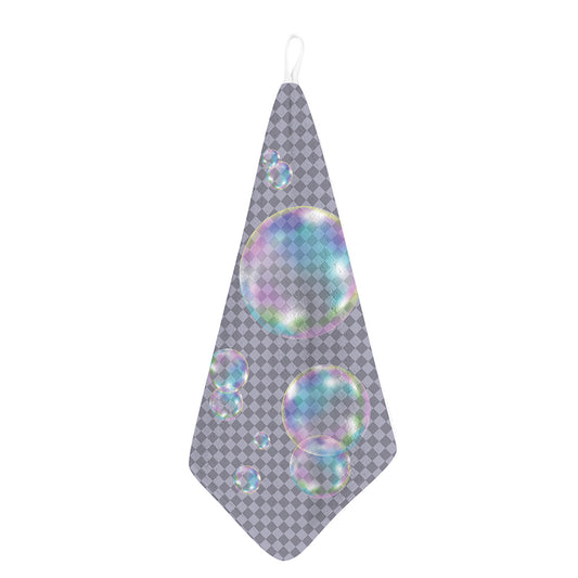 Colorful Soap Bubble Print Hand Towel