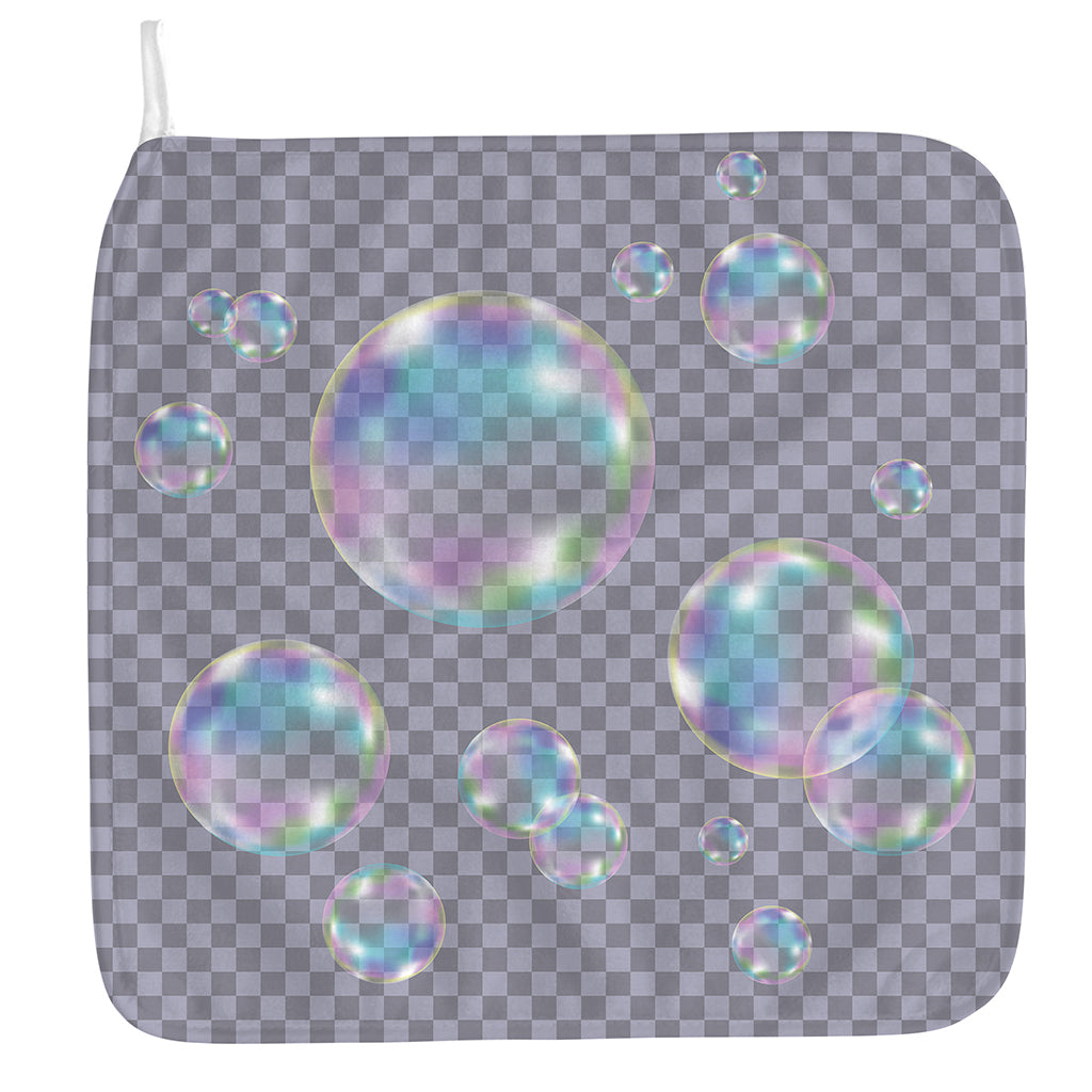Colorful Soap Bubble Print Hand Towel