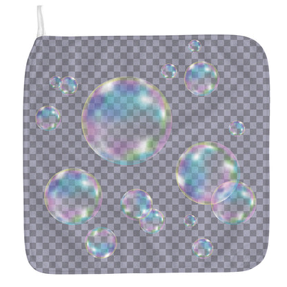 Colorful Soap Bubble Print Hand Towel