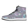 Colorful Soap Bubble Print High Top Leather Sneakers