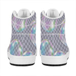 Colorful Soap Bubble Print High Top Leather Sneakers