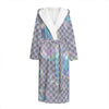 Colorful Soap Bubble Print Hooded Bathrobe