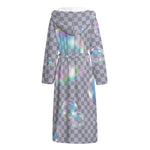 Colorful Soap Bubble Print Hooded Bathrobe