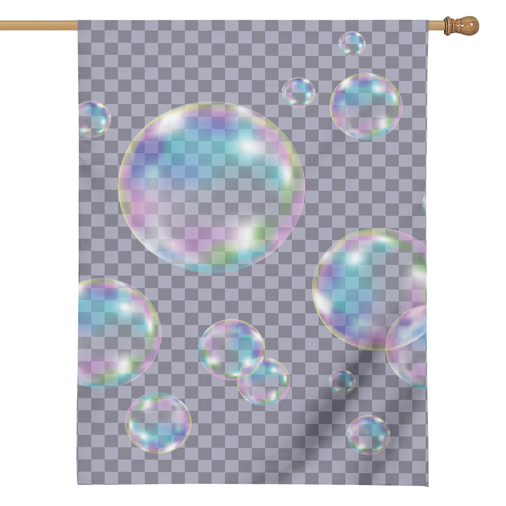 Colorful Soap Bubble Print House Flag