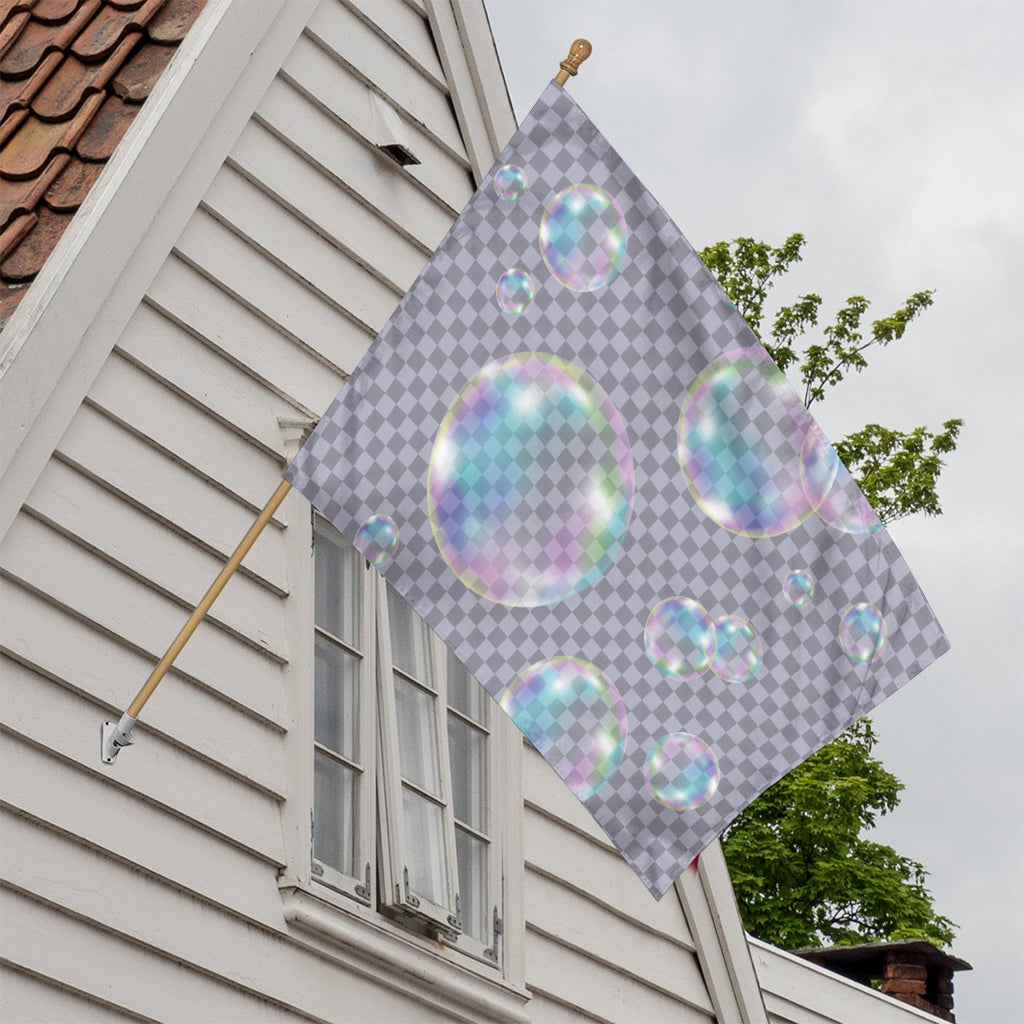 Colorful Soap Bubble Print House Flag