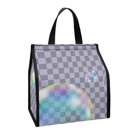 Colorful Soap Bubble Print Insulated Lunch Tote