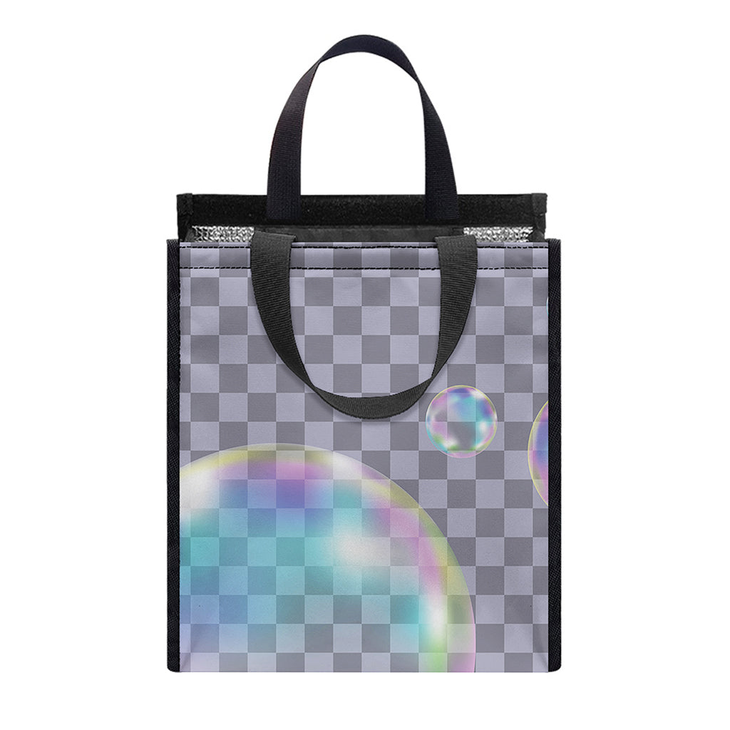 Colorful Soap Bubble Print Insulated Lunch Tote