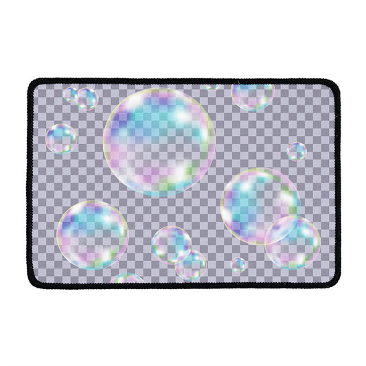 Colorful Soap Bubble Print Kitchen Mat