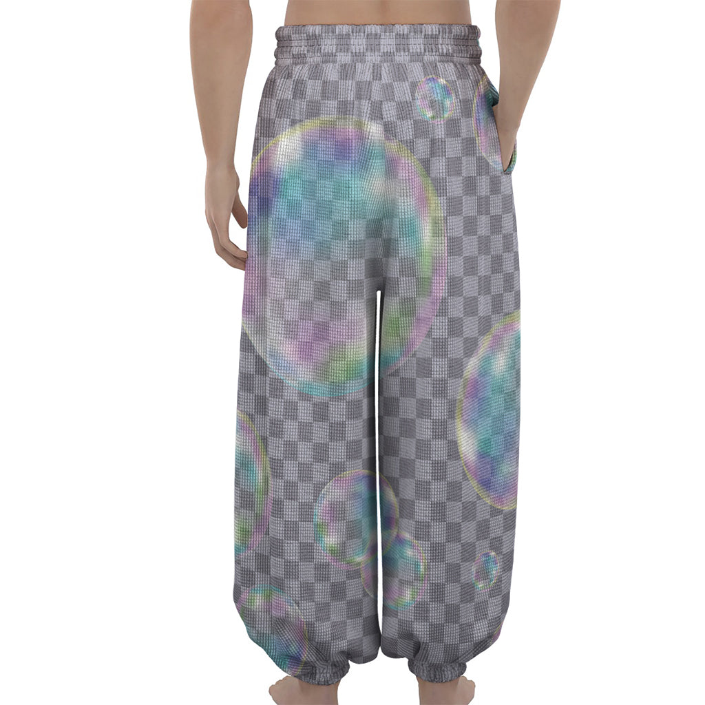 Colorful Soap Bubble Print Lantern Pants