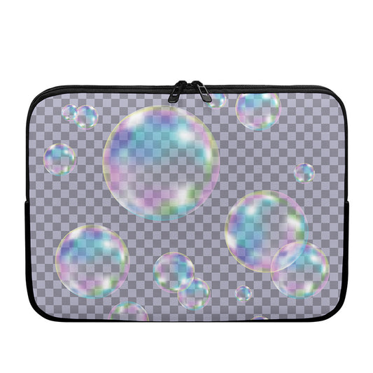 Colorful Soap Bubble Print Laptop Sleeve