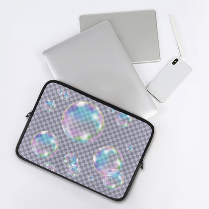 Colorful Soap Bubble Print Laptop Sleeve
