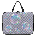 Colorful Soap Bubble Print Laptop Sleeve With Handle