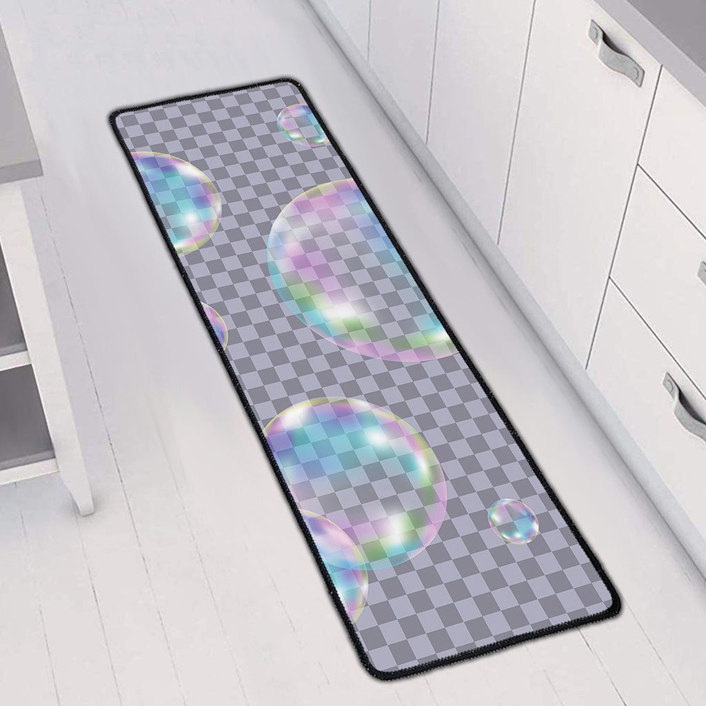 Colorful Soap Bubble Print Long Kitchen Mat