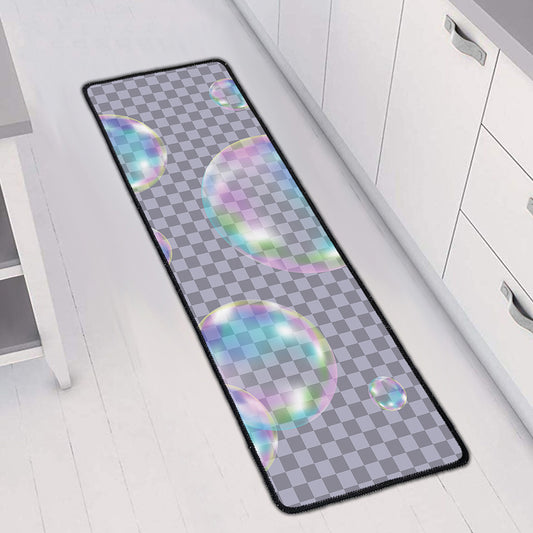 Colorful Soap Bubble Print Long Kitchen Mat