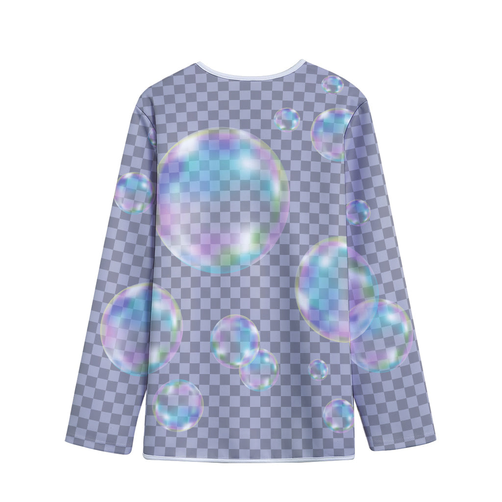 Colorful Soap Bubble Print Long Sleeve Short Coat