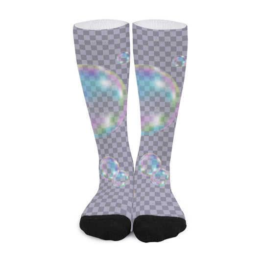Colorful Soap Bubble Print Long Socks