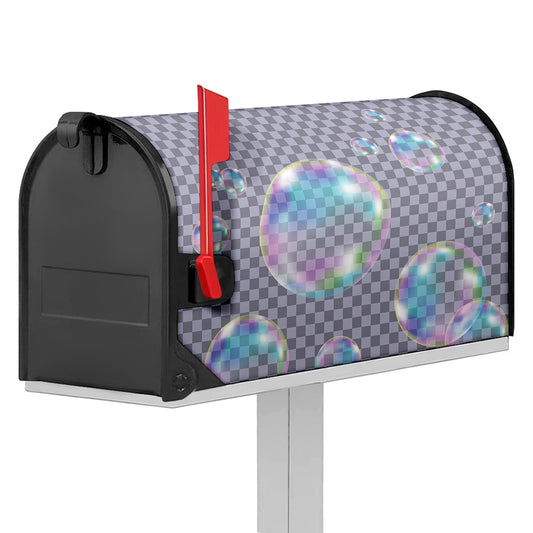 Colorful Soap Bubble Print Mailbox Cover