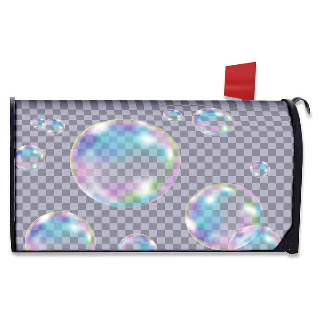 Colorful Soap Bubble Print Mailbox Cover