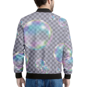 Colorful Soap Bubble Print Men's Bomber Jacket