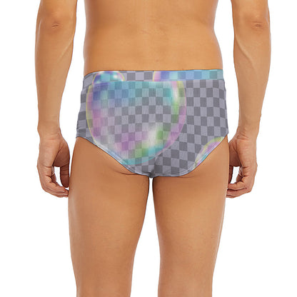 Colorful Soap Bubble Print Men's Briefs