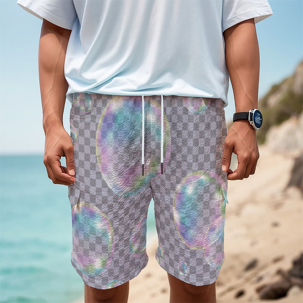 Colorful Soap Bubble Print Men's Cargo Shorts