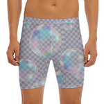 Colorful Soap Bubble Print Men's Long Boxer Briefs