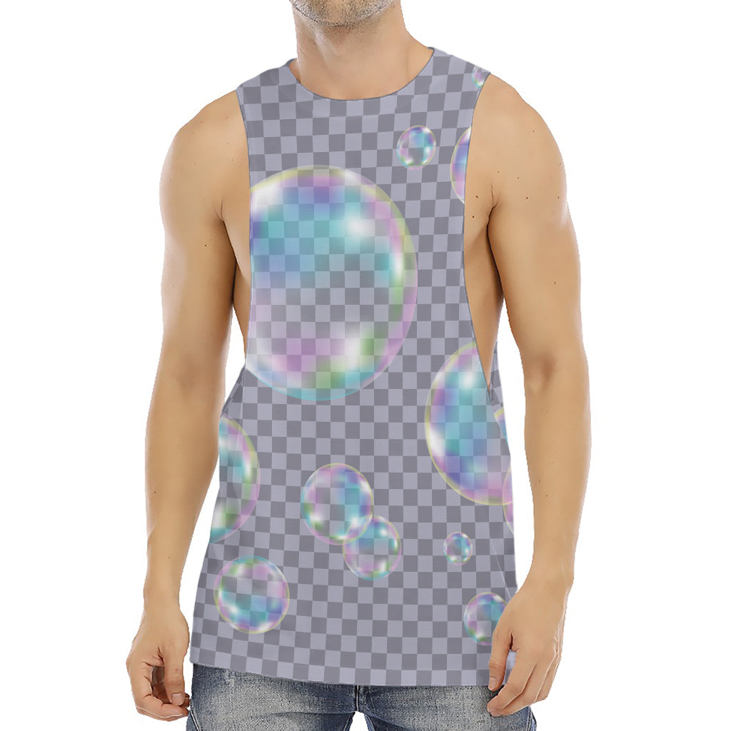 Colorful Soap Bubble Print Men's Muscle Tank Top