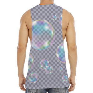 Colorful Soap Bubble Print Men's Muscle Tank Top