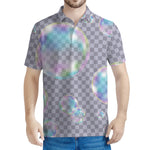 Colorful Soap Bubble Print Men's Polo Shirt