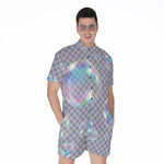 Colorful Soap Bubble Print Men's Rompers