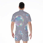 Colorful Soap Bubble Print Men's Rompers