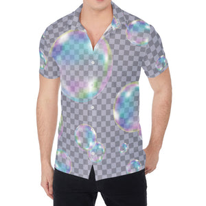 Colorful Soap Bubble Print Men's Shirt