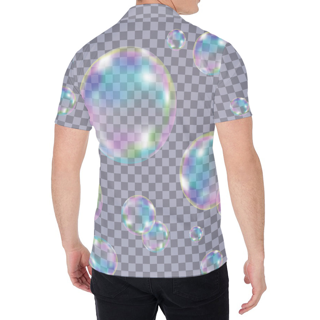 Colorful Soap Bubble Print Men's Shirt