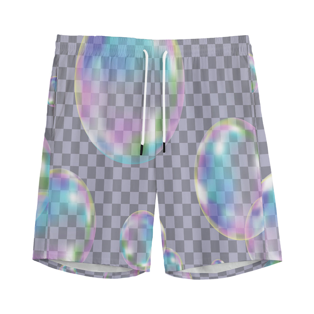 Colorful Soap Bubble Print Men's Sports Shorts