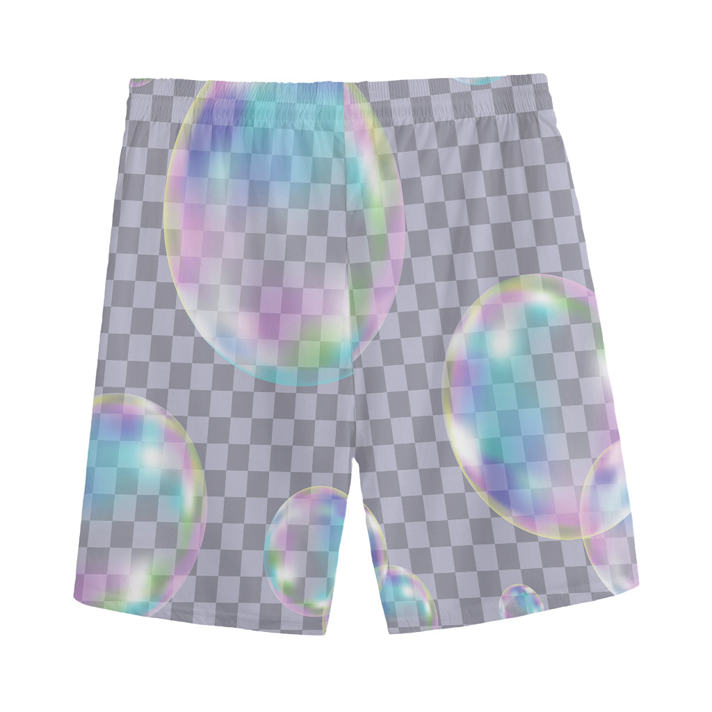 Colorful Soap Bubble Print Men's Sports Shorts