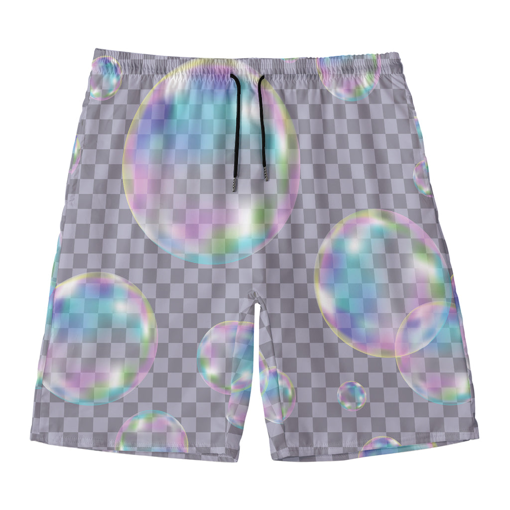 Colorful Soap Bubble Print Men's Swim Trunks