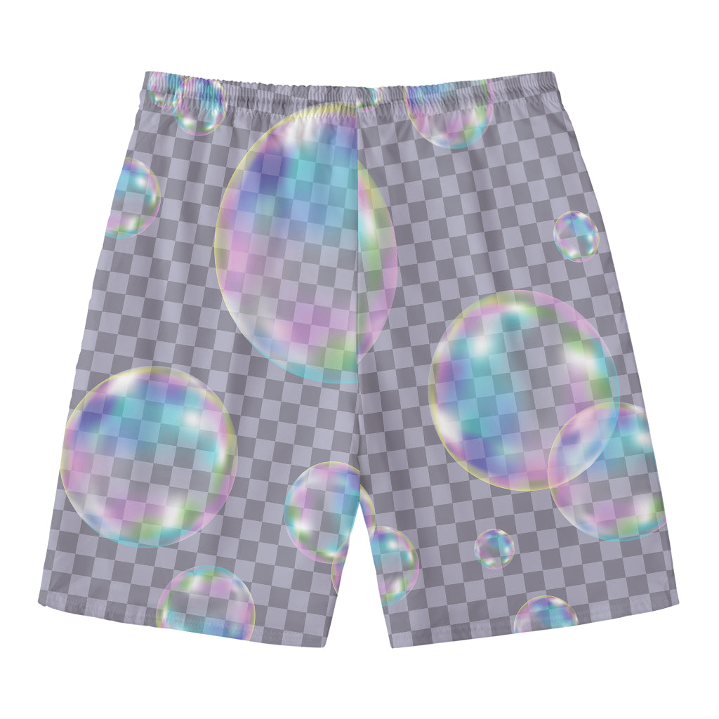 Colorful Soap Bubble Print Men's Swim Trunks