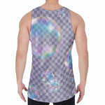 Colorful Soap Bubble Print Men's Velvet Tank Top