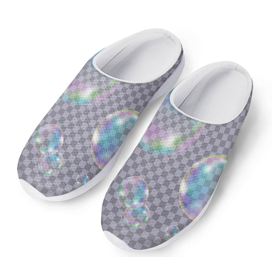 Colorful Soap Bubble Print Mesh Casual Shoes