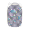 Colorful Soap Bubble Print Mesh Laundry Hamper