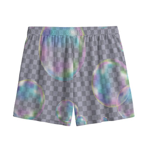 Colorful Soap Bubble Print Mesh Shorts