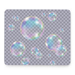 Colorful Soap Bubble Print Mouse Pad