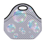 Colorful Soap Bubble Print Neoprene Lunch Bag