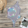 Colorful Soap Bubble Print One Shoulder Bodysuit