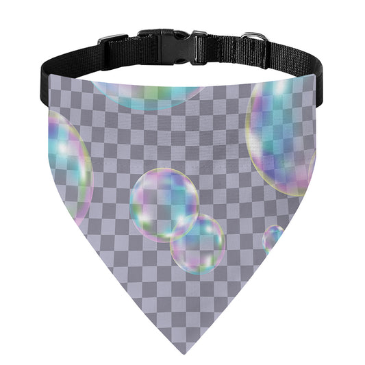 Colorful Soap Bubble Print Over The Collar Dog Bandana