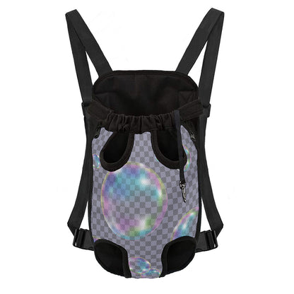 Colorful Soap Bubble Print Pet Carrier Backpack