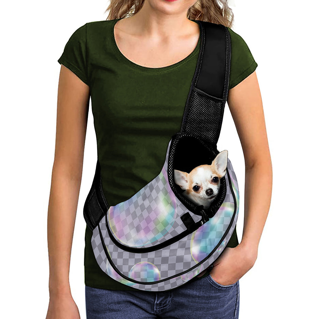 Colorful Soap Bubble Print Pet Sling Carrier