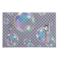 Colorful Soap Bubble Print Placemat