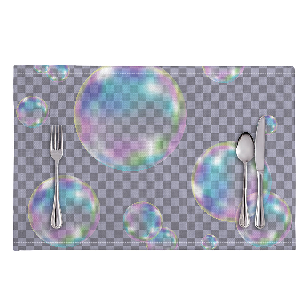 Colorful Soap Bubble Print Placemat